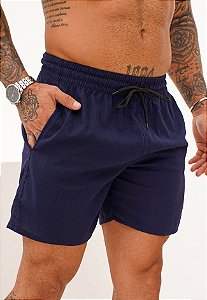 Shorts Linho Azul Marinho