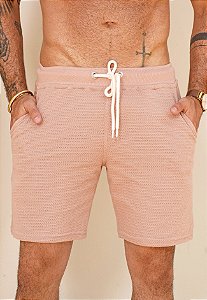 Shorts Tricot Rosa Pó