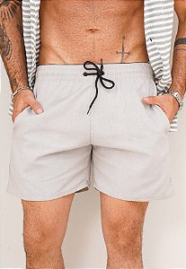 Shorts Linho Cinza