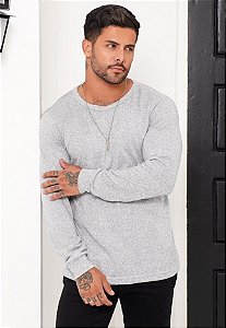 Blusa de Lã Cinza Mescla