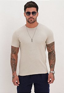 Camiseta Texturizada Cinza Gelo