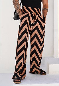 Calça Pantalona Chevron