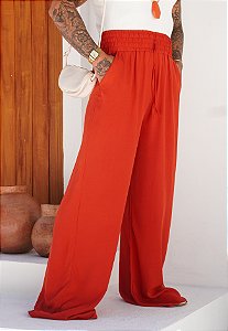 Calça Pantalona Terracota