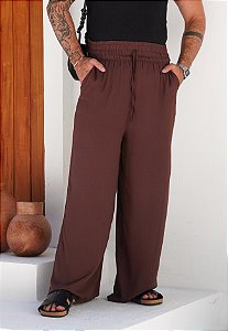 Calça Pantalona Marrom Café