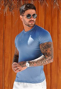 Camiseta Segunda Pele Azul Petróleo