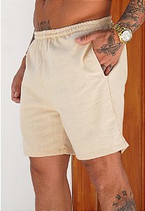 Shorts Linho Básico Areia
