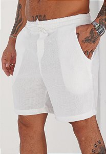 Shorts Linho Branco