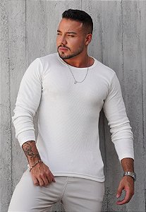 Blusa Manga Longa Ribana Off White