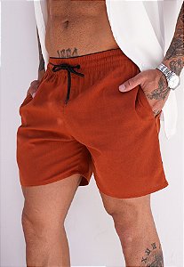 Shorts Linho Terracota
