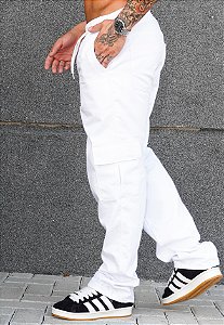 Calça Cargo Branca
