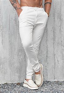 Calça Alfaiataria Linho Off White