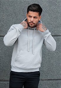 Blusa Moletom Canguru Cinza Mescla
