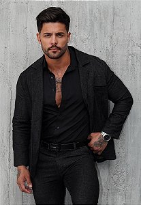 Blazer Alfaiataria Preto Grafite