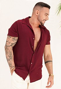 Camisa Duna Vermelho Marsala