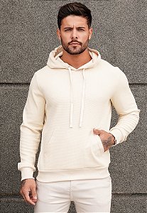 Blusa Moletom Texturizada Marfim