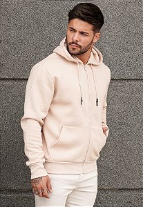 Blusa Moletom Zíper Marfim