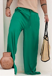 Calça Pantalona Verde Bandeira