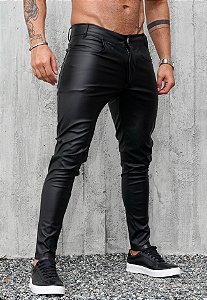 Calça Skinny Couro Preta