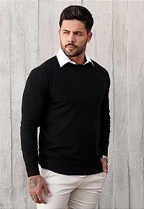 Suéter Segunda Pele Tricot Preto