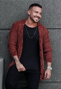 Cardigan Tricot Mousse Terracota