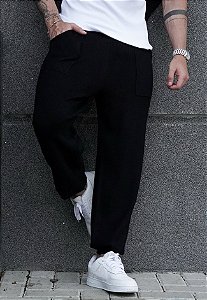 Calça Jogger Tricot Preta