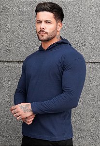 Blusa Algodão C/ Capuz  Azul Celeste