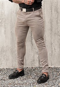 Calça Alfaiataria Sarja Caqui