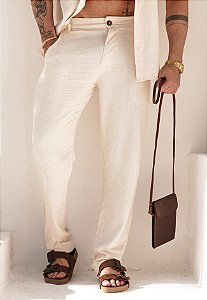 Calça Linho Areia