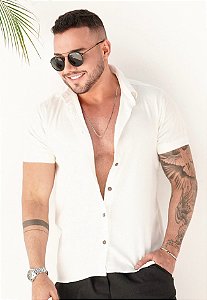 Camisa Linho Off White