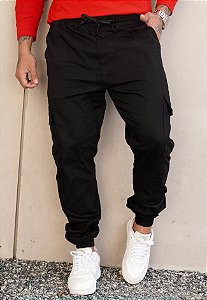 Calça Cargo Jogger Preta