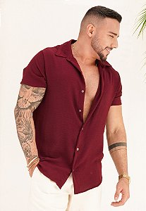 Camisa Duna Vermelho Marsala  (Alta demanda – leia a descrição)