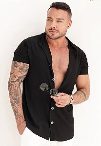 Camisa Viscose Preta