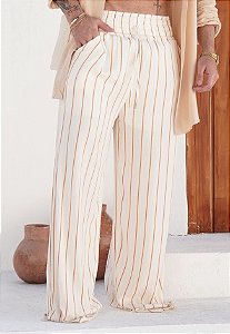Calça Pantalona Listrada