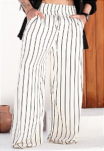 Calça Pantalona Listrada