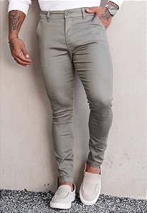 Calça Alfaiataria Sarja Verde Musgo