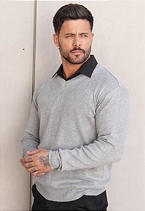Suéter Gola V Cinza Mescla