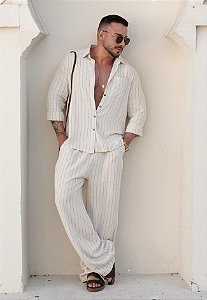 Conjunto Linho Listrado