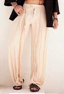 Calça Duna Em Camadas Nude