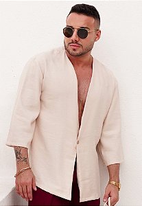 Kimono Blazer Alfaiataria Marfim