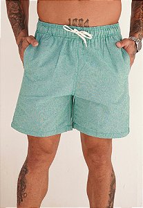 Shorts Alfaiataria Linho Verde Água