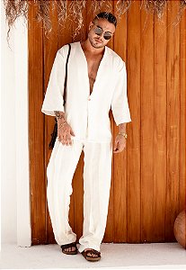 Conjunto Espectro (Blazer + Calça) Off White