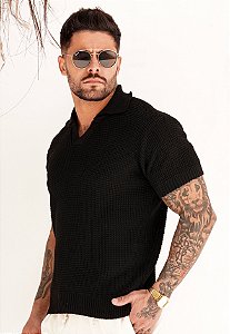 Camiseta Tricot Preta