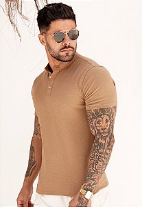 Blusa Gola Padre Texturizada Nude
