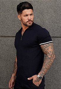 Camiseta Tricot Azul Marinho