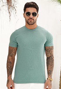 Camiseta Texturizada Verde Água