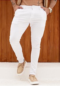 Calça Alfaiataria Linho Branca