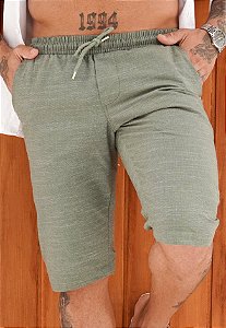 Shorts Linho Verde Musgo