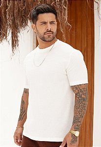 Camiseta Texturizada Branca