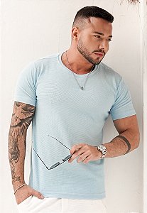 Camiseta Texturizada Azul Bebê
