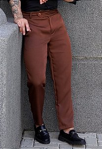 Calça Alfaiataria Italiana Marrom